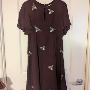 Anthropologie Moulinette Dress with Dragonfly Embroidery